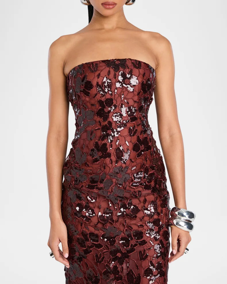 Charming and unique design Beautiful generous simple One-Shoulder Crepe Gown