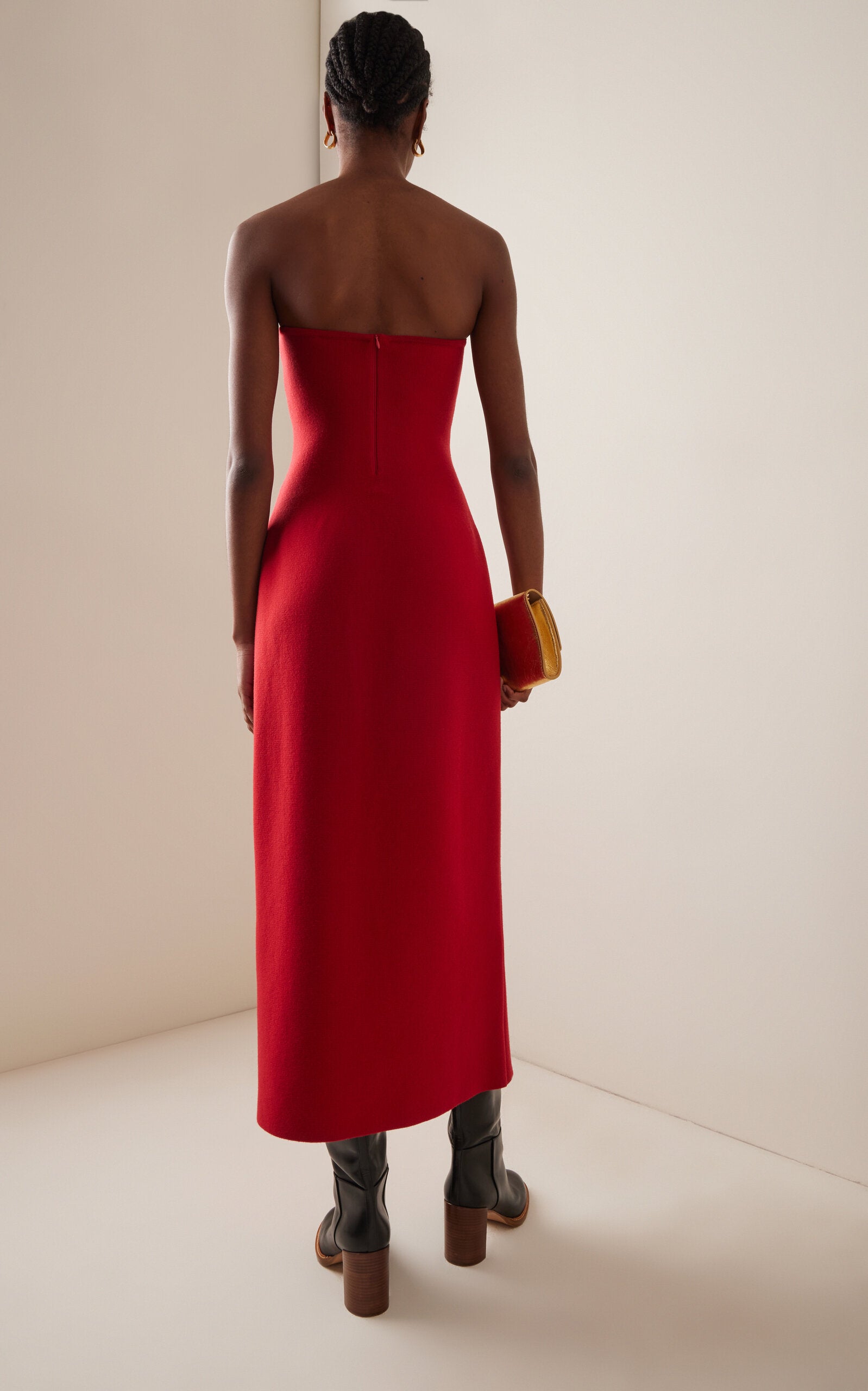 Immanuel Strapless Wool Maxi Dress Simple gentle beautiful and grand