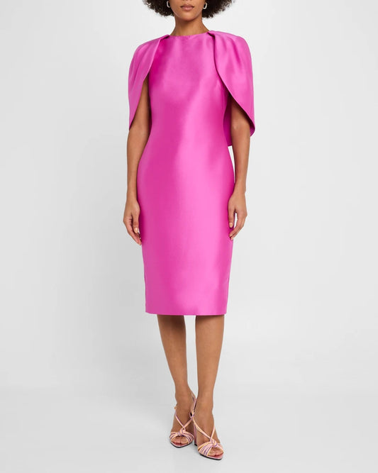 Mikado Cape Sheath Dress Charming and unique design Beautiful generous simple