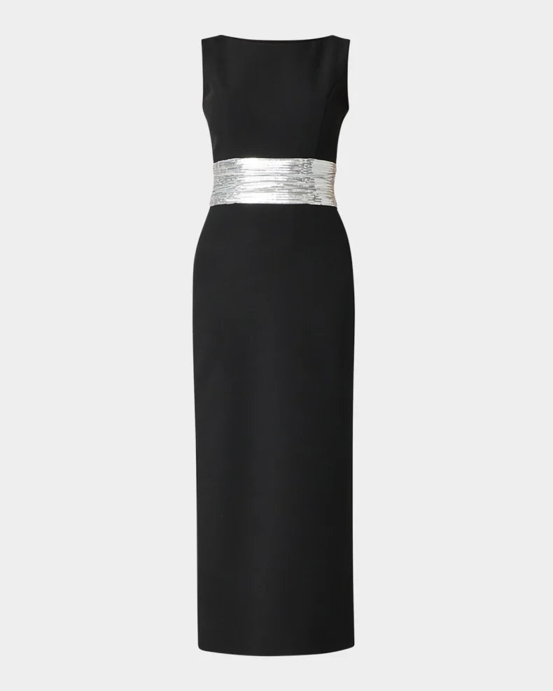 Charming and unique design Beautiful generous simple Sia Sleeveless Sequin Bow Midi Dress