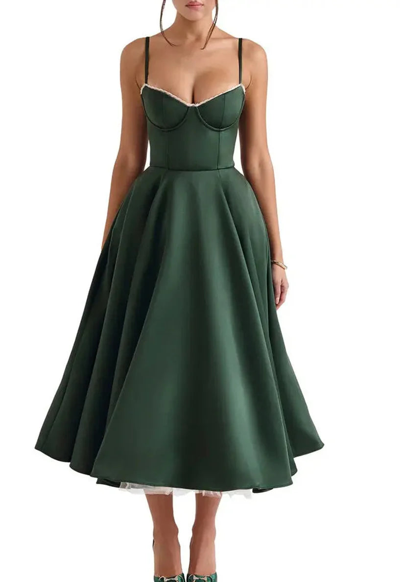 Sweetheart Spaghetti Straps Pleated A-Line Prom Dress Simple gentle beautiful and unique design