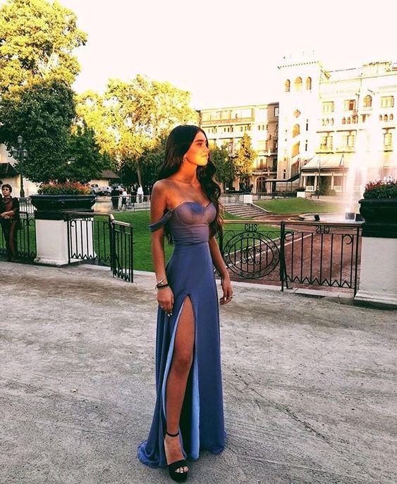 Party Dress Blue Evening Gown Prom Dress