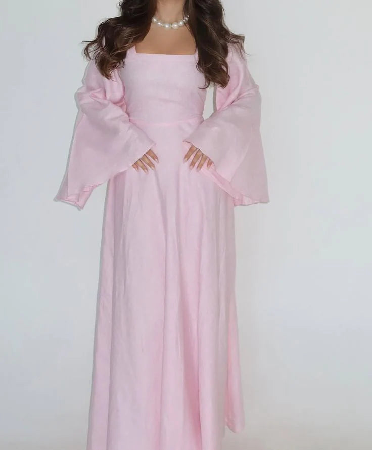 A-Line Pink Prom Party Dresses Evening Dress simple gentle atmospheric and unique desi Bring summer colors to enhance whiteness