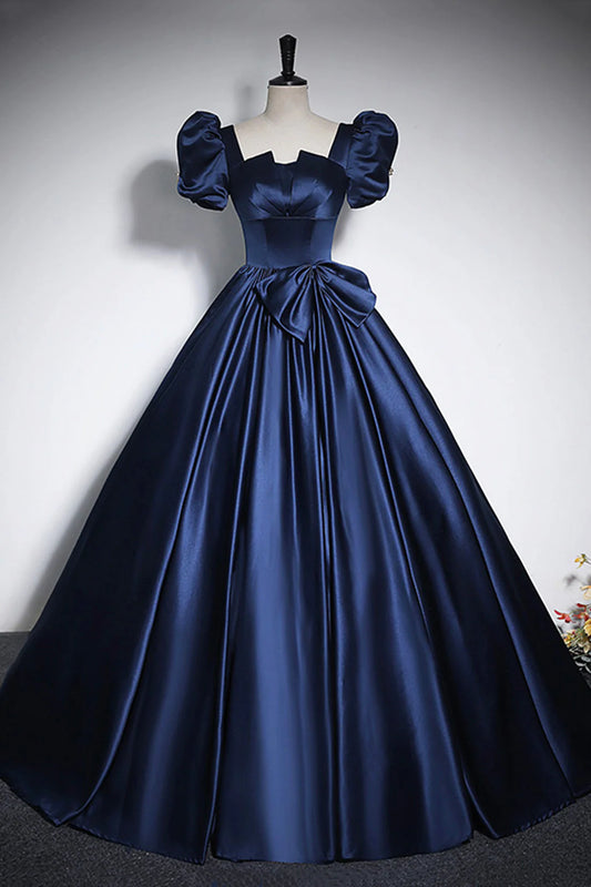 A-Line Satin Floor Length Pink Corset Prom Dress Off the Shoulder Evening Dress simple gentle atmospheric and unique desi Bring summer colors to enhance white