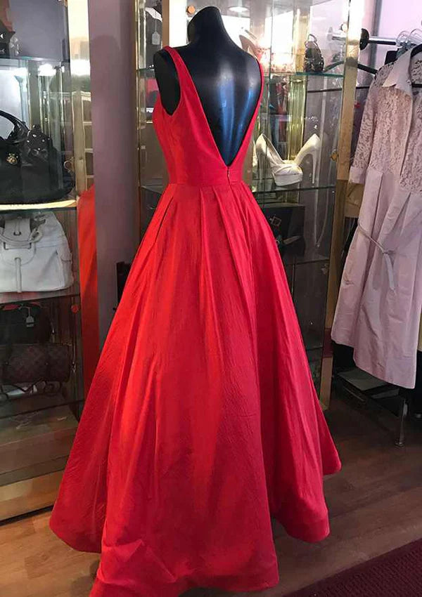 A-Line Square Neckline Regular Straps Long/Floor-Length Satin Prom Dress/Evening Dress Simple gentle atmospheric and unique design  ﻿