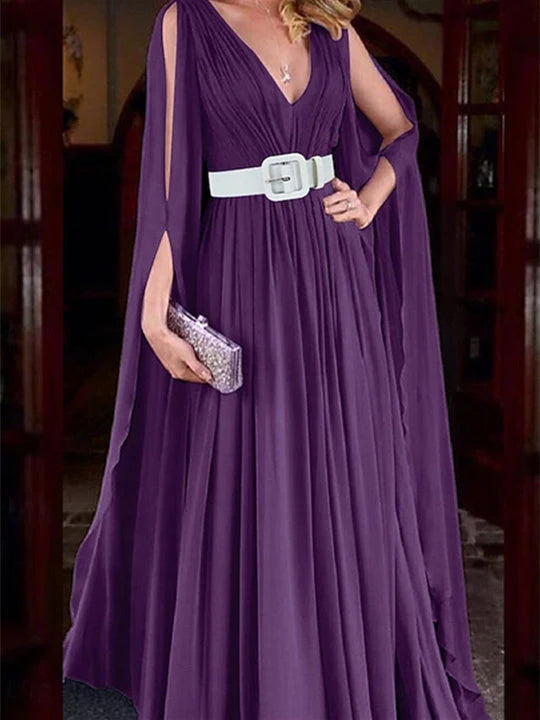 Princess Off-the-Shoulder Floor-length Long Bridesmaid Dresses simple gentle atmospheric and unique desi Bring summer colors to enhance whiteness