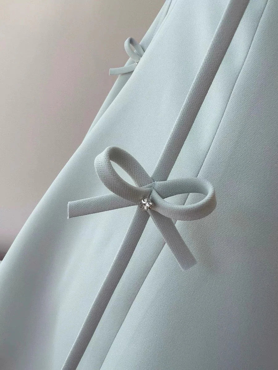 Aesthetic A line Spaghetti Straps Mint Green Formal Mini Homecoming Dress Middle School Short 17th Birthday Outfits Graduation Dress Hoco Dresses