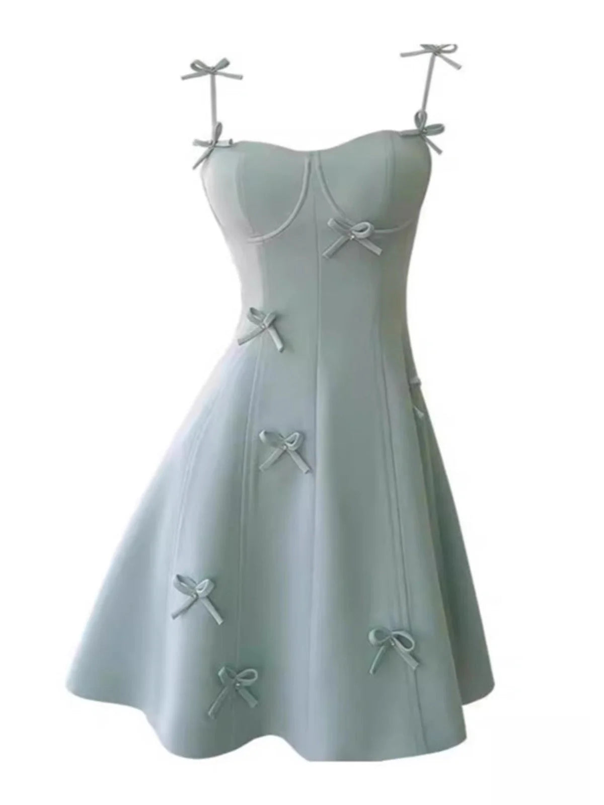 Aesthetic A line Spaghetti Straps Mint Green Formal Mini Homecoming Dress Middle School Short 17th Birthday Outfits Graduation Dress Hoco Dresses