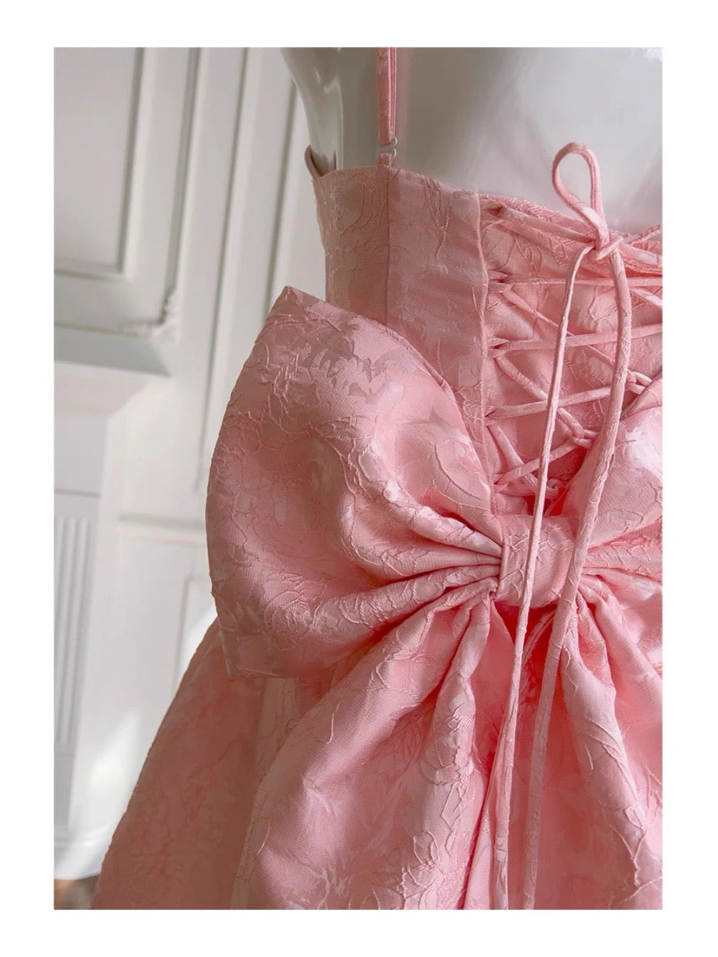 Aesthetic A line Spaghetti Straps Pink Floral Printed Pattern Formal Mini Homecoming Dress Short Cocktail Outfits Graduation Dress Hoco Dress