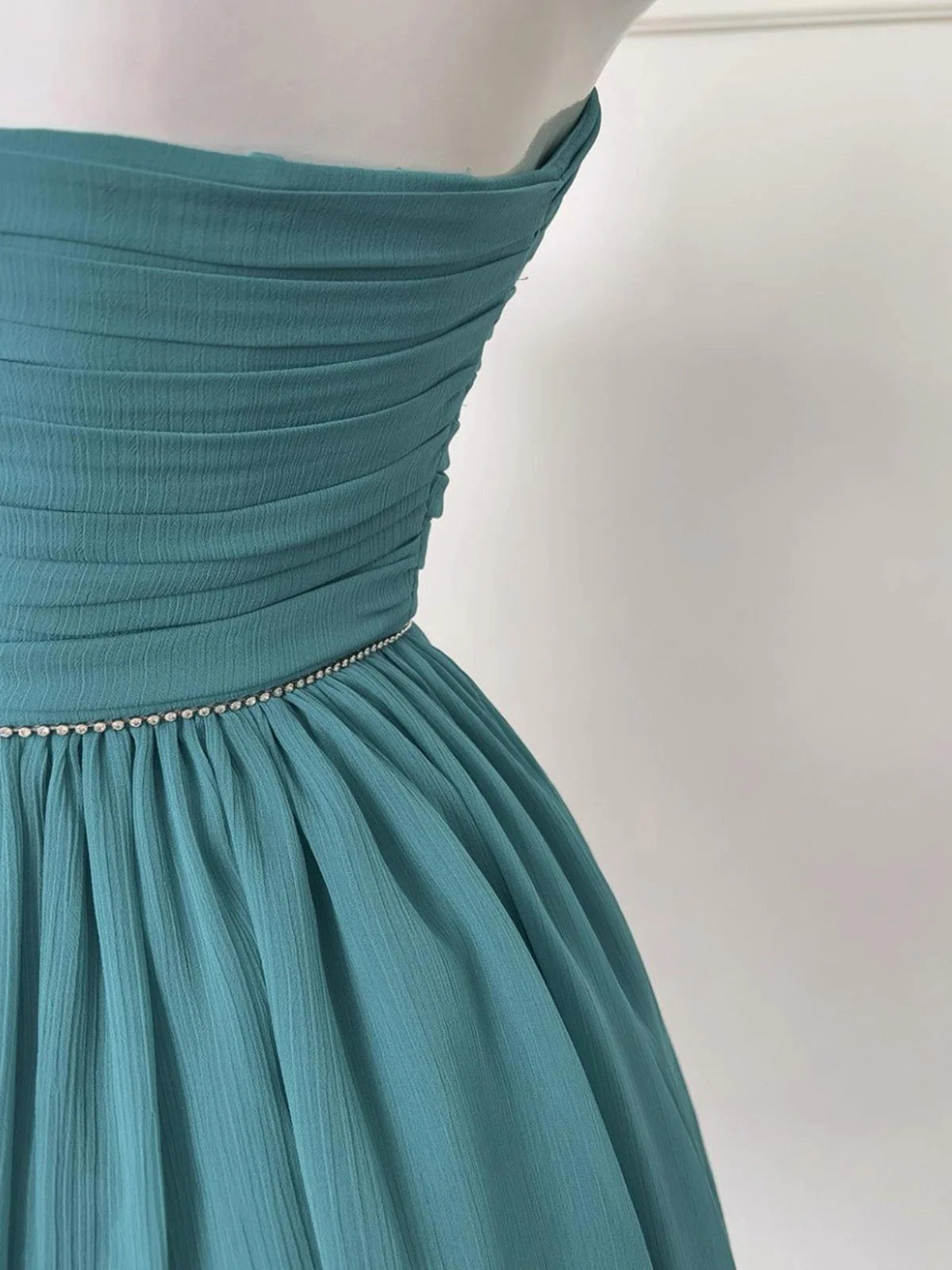 Aesthetic A line Strapless Chiffon Formal Mini Homecoming Dress Middle School Short 19th Birthday Outfits Graduation Dress Hoco Dresses