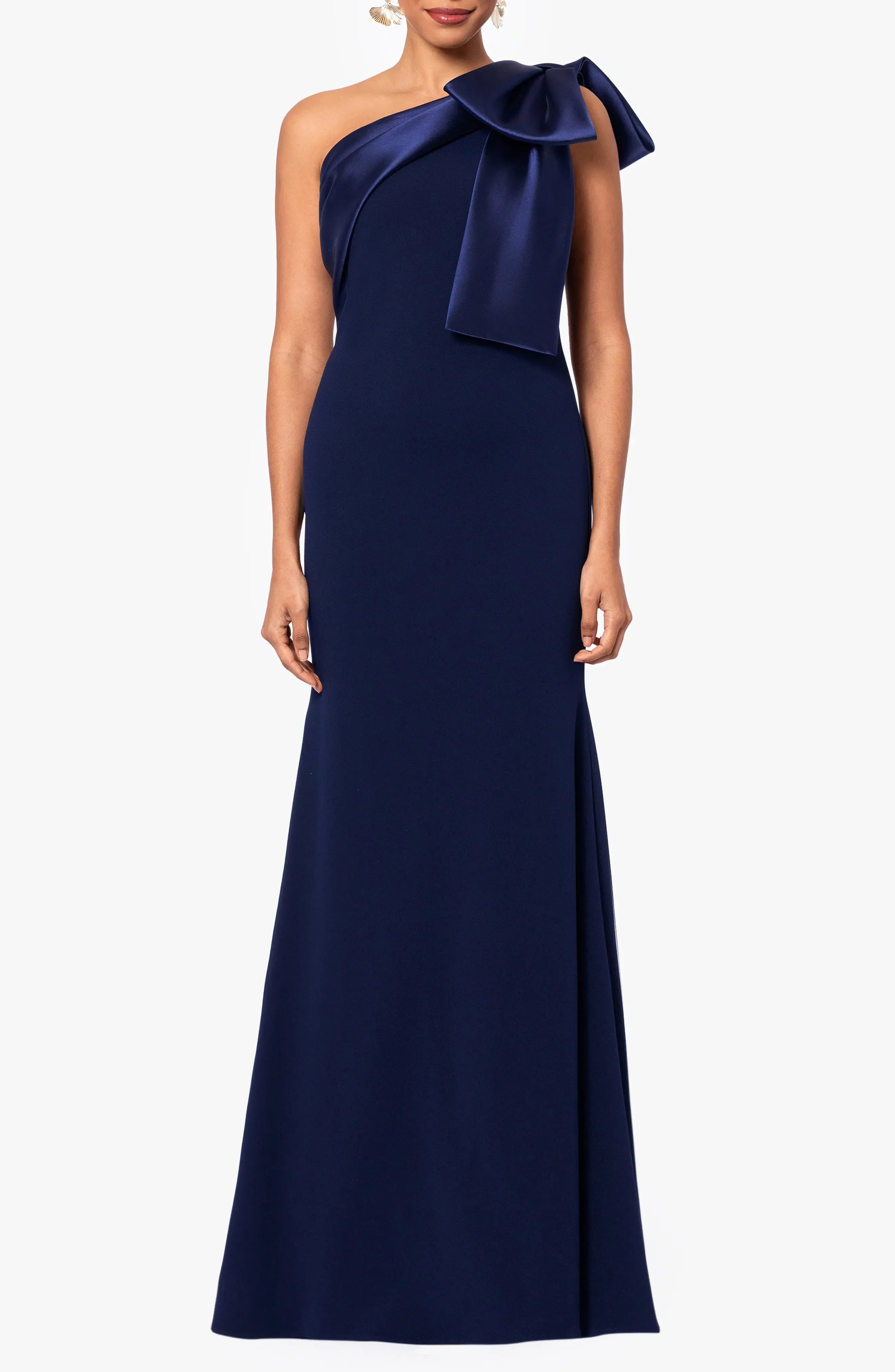 Asymmetrical Trim Mermaid One Shoulder Sleeveless Hidden Zip Back Floor Length For Adults Evening Dress