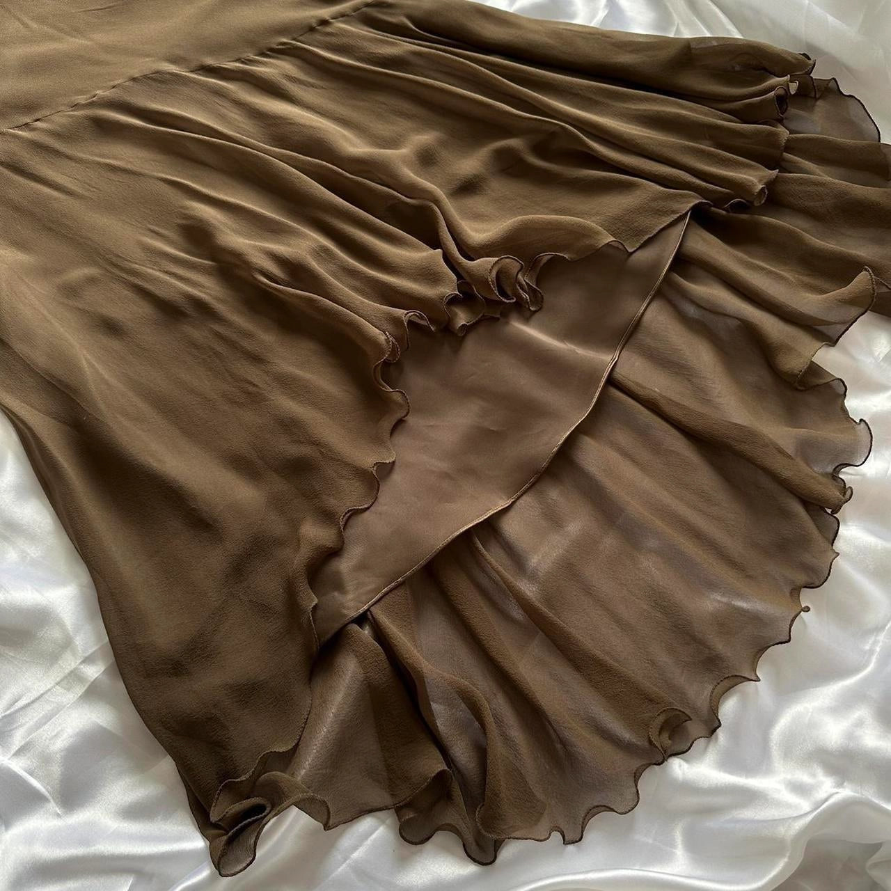 Back Design Chiffon Ball Gown Evening Gown Birthday Party Gown Prom Gown simple gentle atmospheric and unique desi Bring summer colors to enhance whiteness