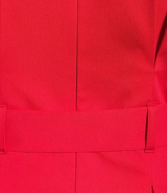 Belted Mock Neck Dress simple gentle atmospheric and unique desi Bring summer colors to enhance white