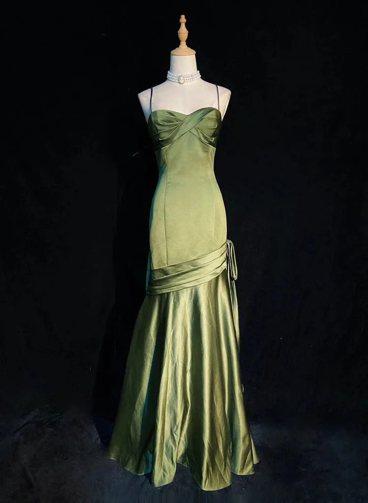 Best Green Prom Dresses Mermaid Strapless Long Birthday Gala Gown simple gentle atmospheric and unique desi Bring summer colors to enhance whiteness