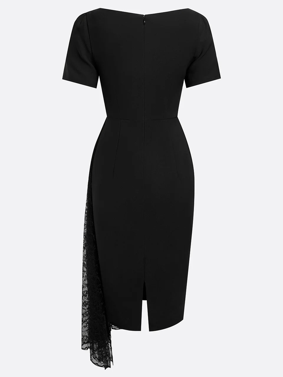 Black Lace Sweetheart Neckline Midi Sheath Dress simple gentle atmospheric and unique desi Bring summer colors to enhance whiteness ﻿