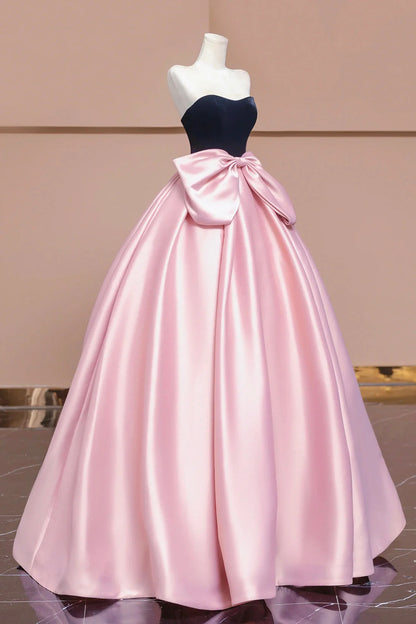Black Velvet  Satin Long with Bow Beautiful A-Line Strapless Formal Party DressBridesmaid Dresses Burgundy Velvet Long Prom Dress Off the Shoulder Evening Party Dress