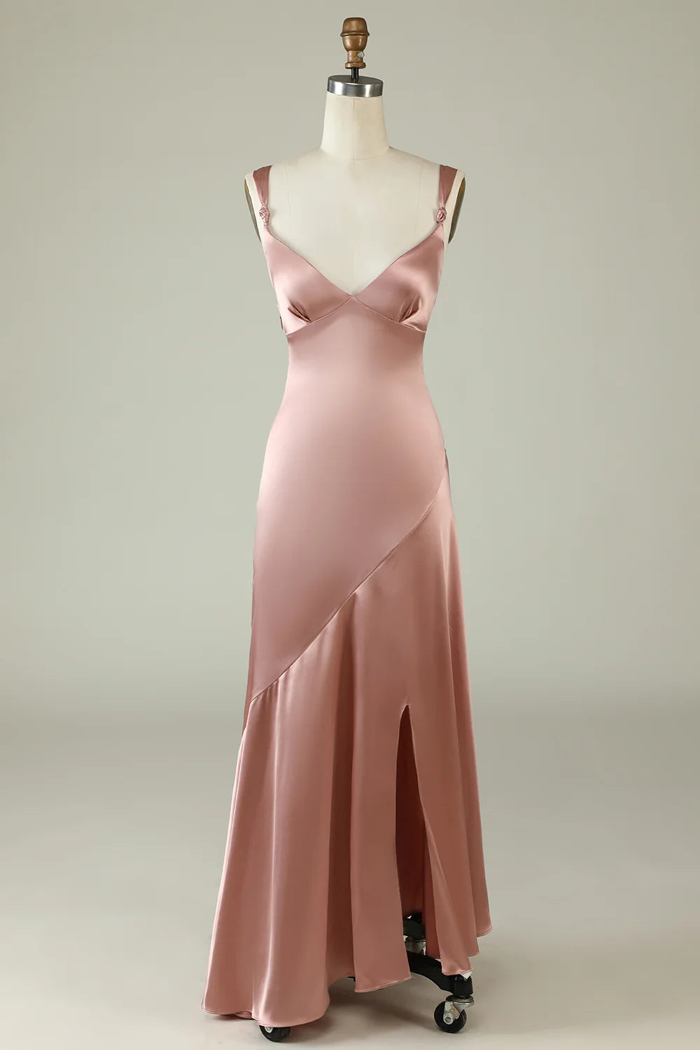 Blush Asymmetrical Bridesmaid Dress with Slit smaid Dress simple gentle atmospheric and unique desi Bring summer colors to enhance whiteness