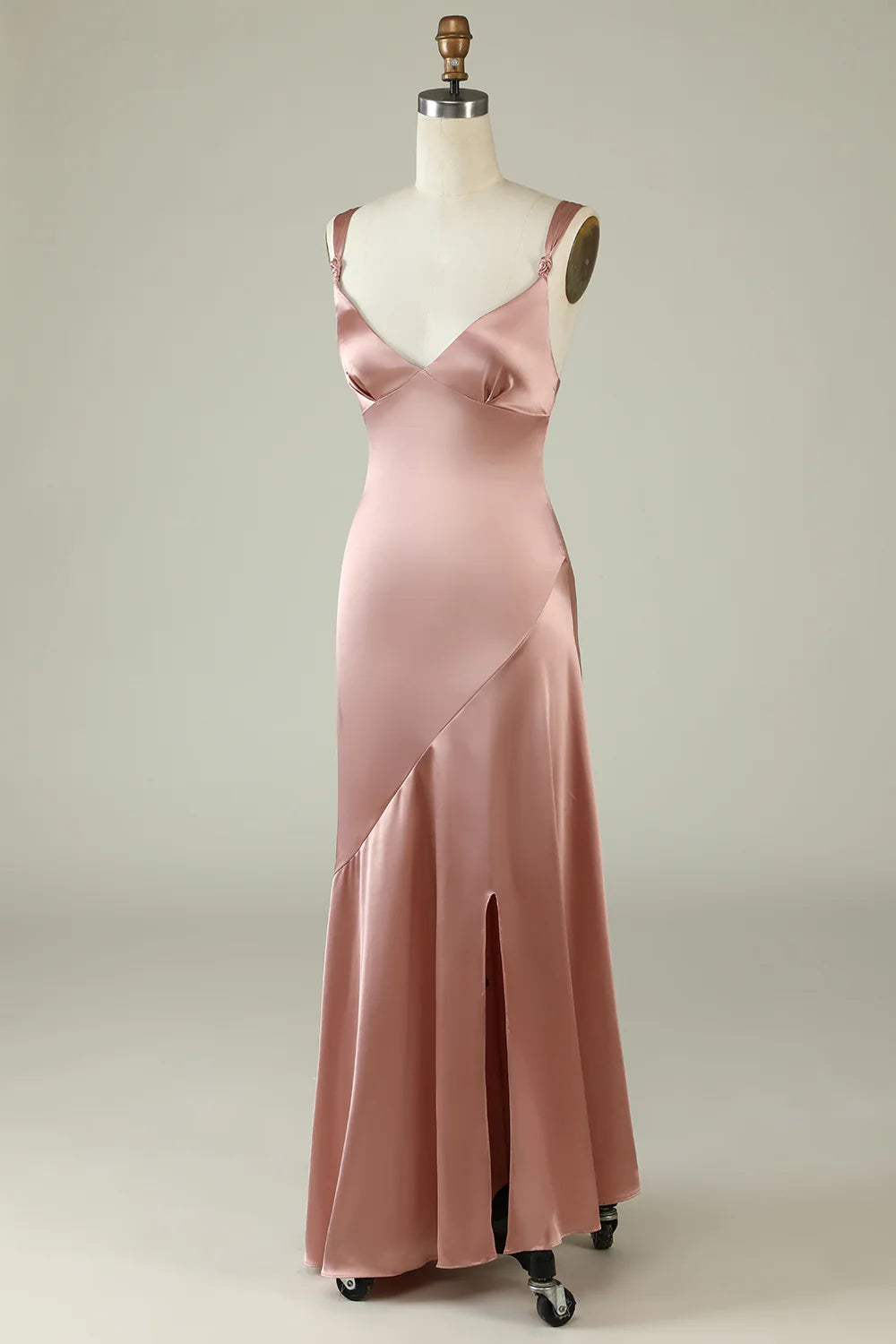 Blush Asymmetrical Bridesmaid Dress with Slit smaid Dress simple gentle atmospheric and unique desi Bring summer colors to enhance whiteness