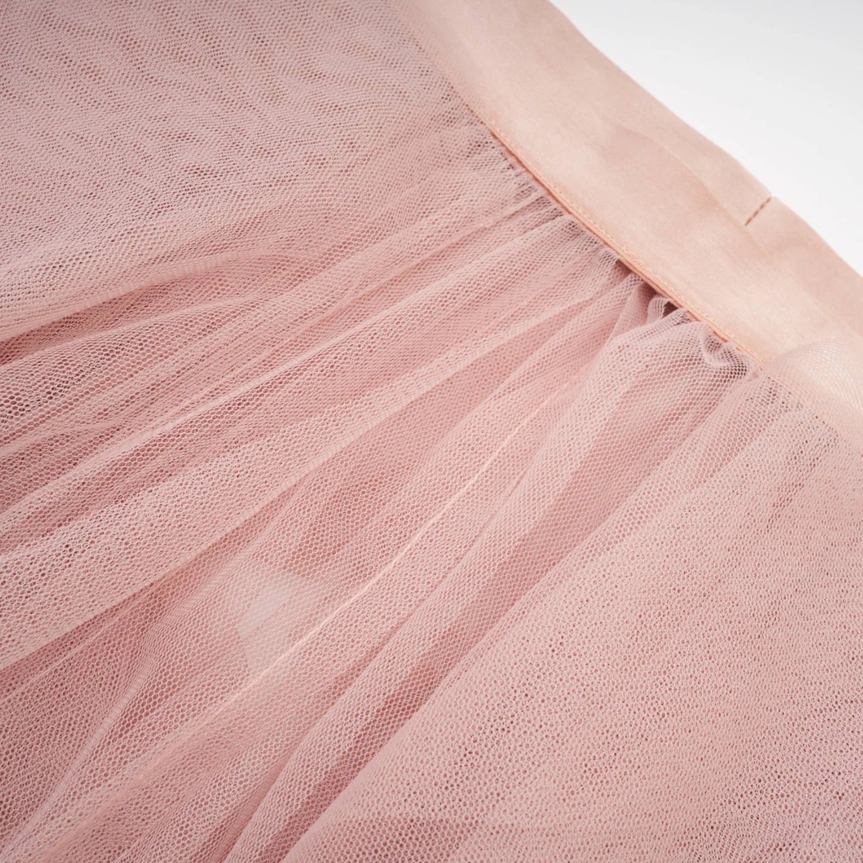 Blush Pink Strapless Ruffled Tulle Maxi Dress Pink Bustier Mesh Maxi Dress Evening Dress