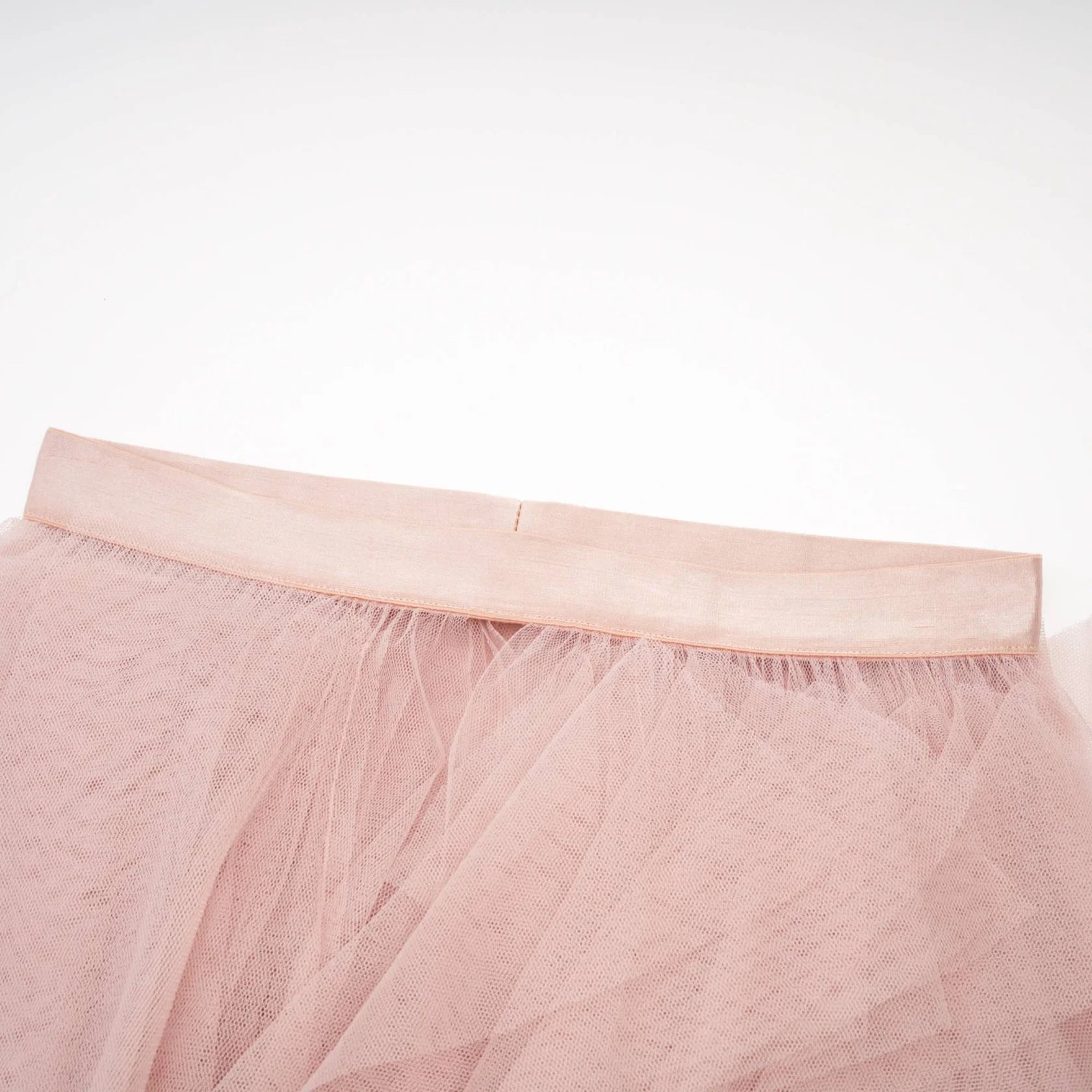 Blush Pink Strapless Ruffled Tulle Maxi Dress Pink Bustier Mesh Maxi Dress Evening Dress