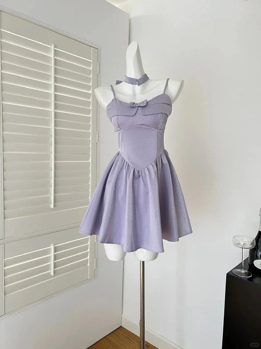 Bow Homecoming Dress Short Satin Prom Dress  simple gentle atmospheric and unique desi Bring summer colors to enhance whiteness