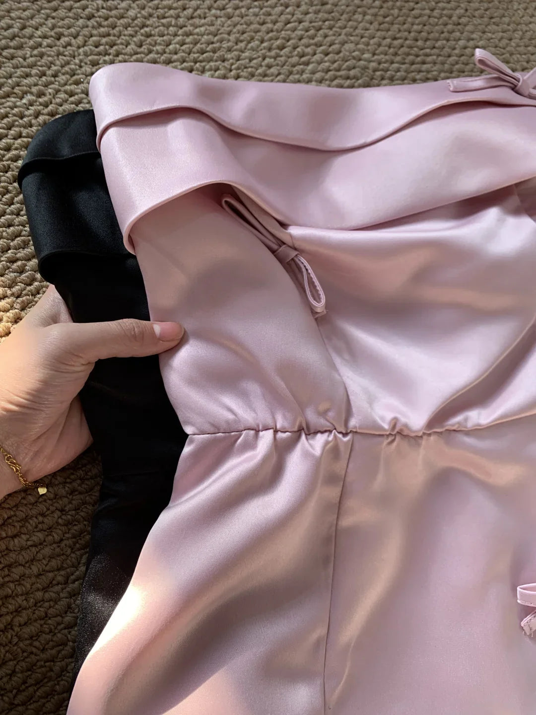 Bow Satin Homecoming Dress Prom Dress Evening Dress Ball Dress Birthday Party Dress simple gentle atmospheric and unique desi Bring summer colors to enhance whiteness