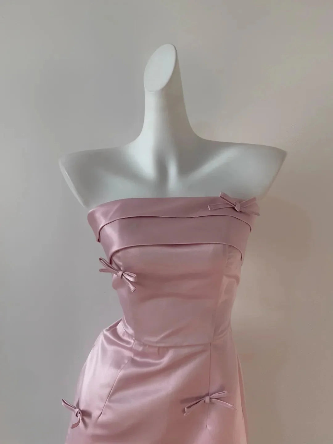 Bow Satin Homecoming Dress Prom Dress Evening Dress Ball Dress Birthday Party Dress simple gentle atmospheric and unique desi Bring summer colors to enhance whiteness