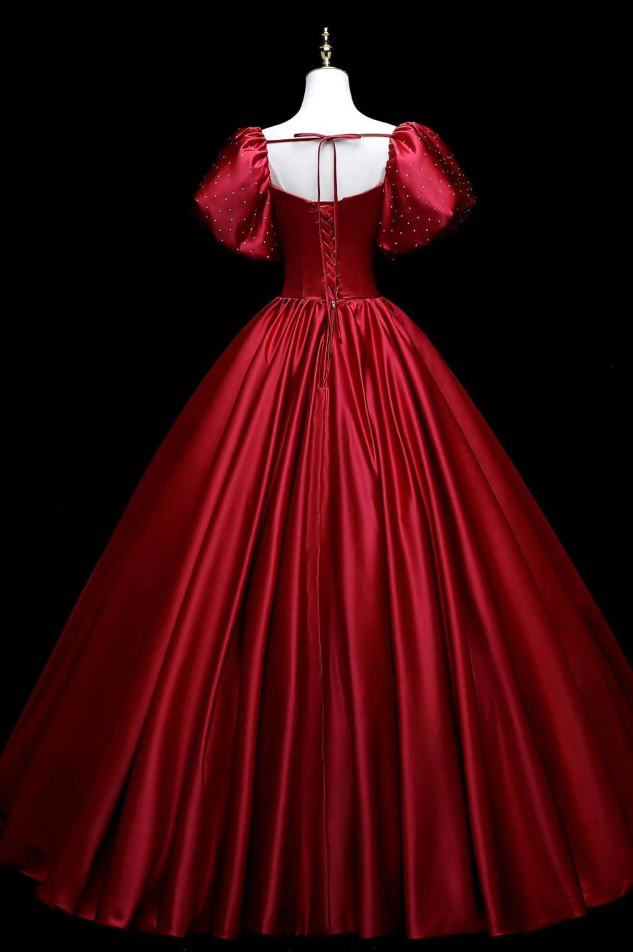 Burgundy Satin Long A-Line Prom Dress Burgundy Formal Evening Dress simple gentle atmospheric and unique desi Bring summer colors to enhance whitenes