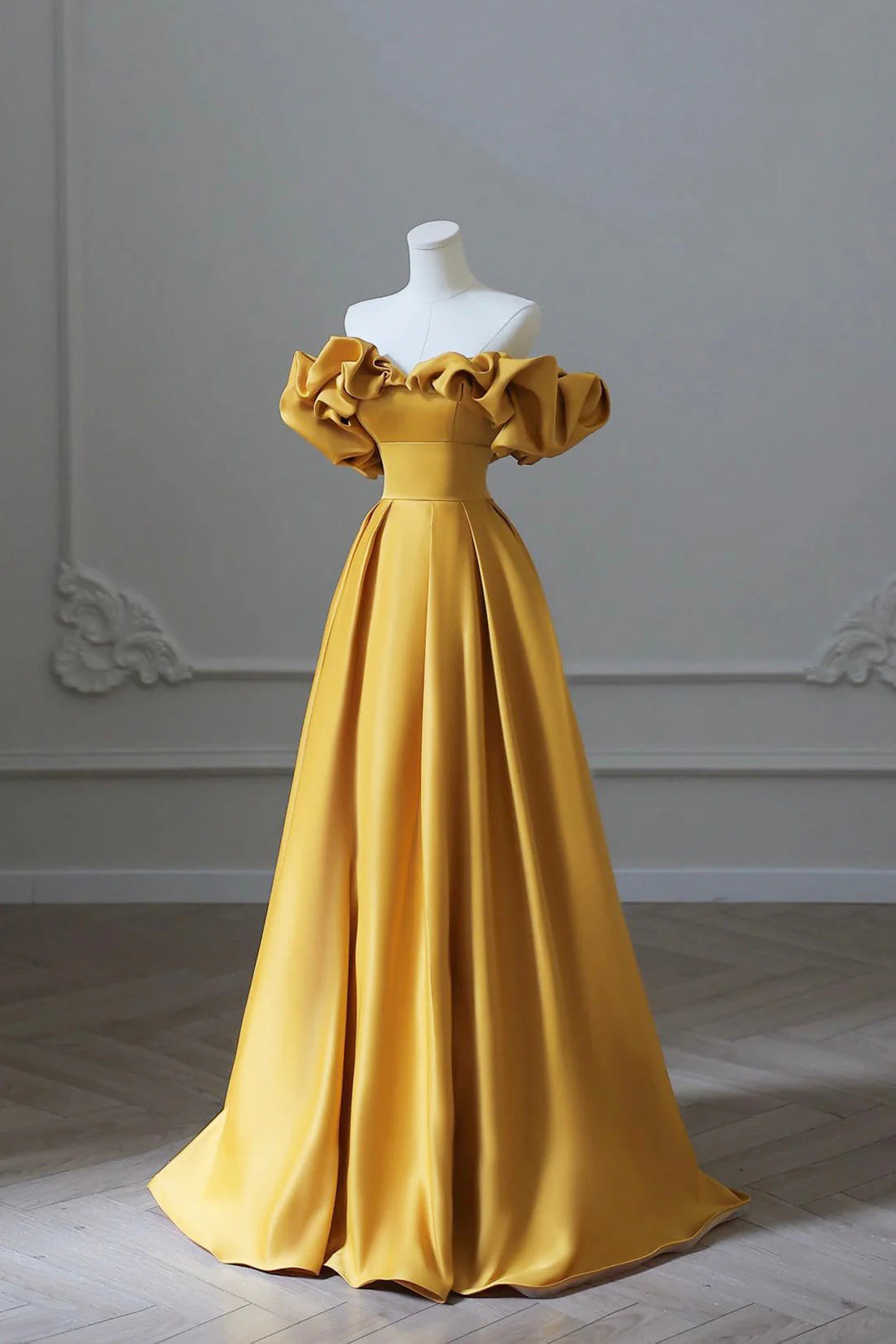 Burgundy Satin Long Prom Dress, A-Line Off Shoulder Evening Party Dress simple gentle atmospheric and unique desi Bring summer colors to enhance white