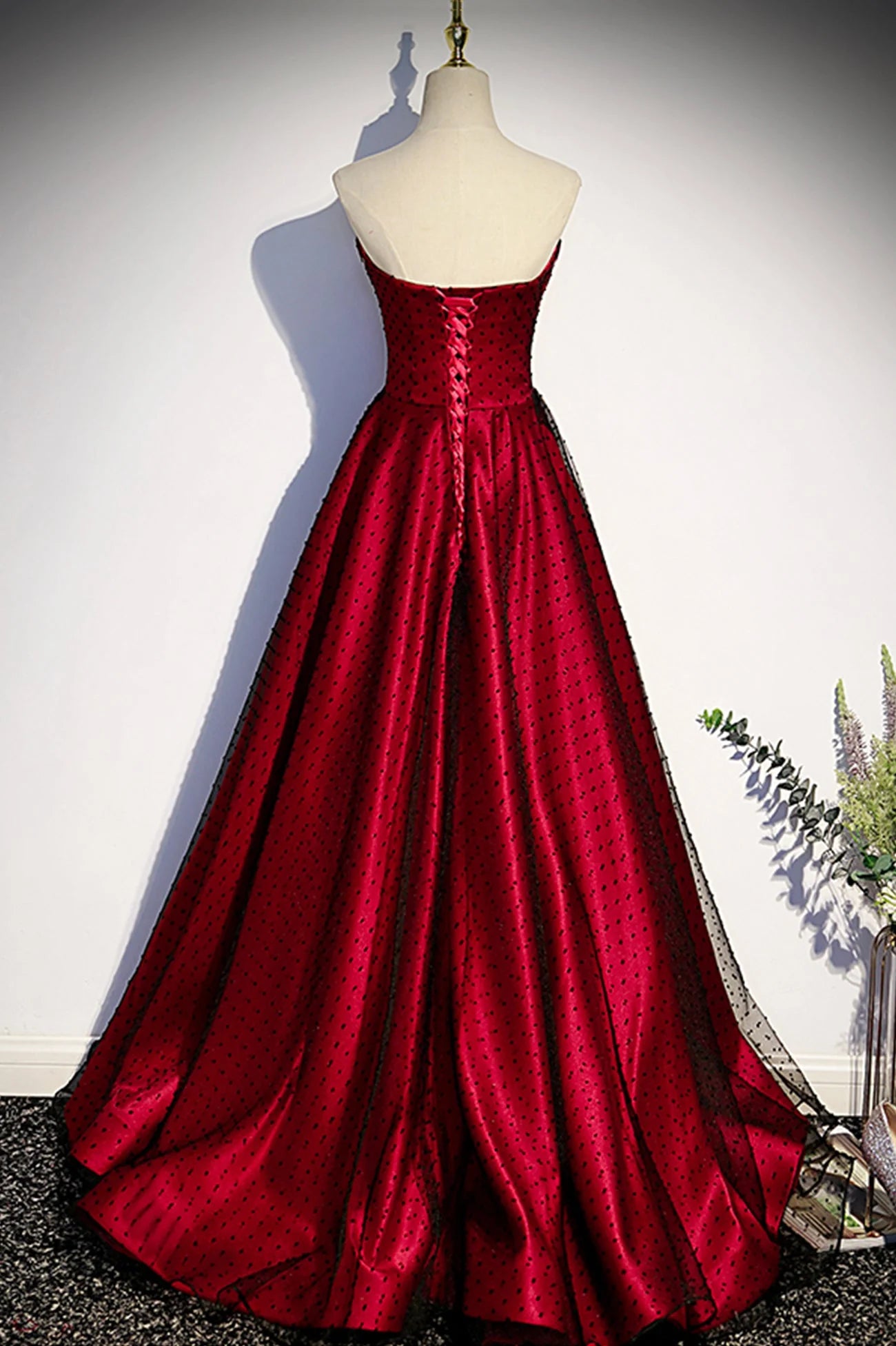 Burgundy Satin Tulle Long Prom Dress Off the Shoulder Formal Evening Dress simple gentle atmospheric and unique desi Bring summer colors to enhance whitenes
