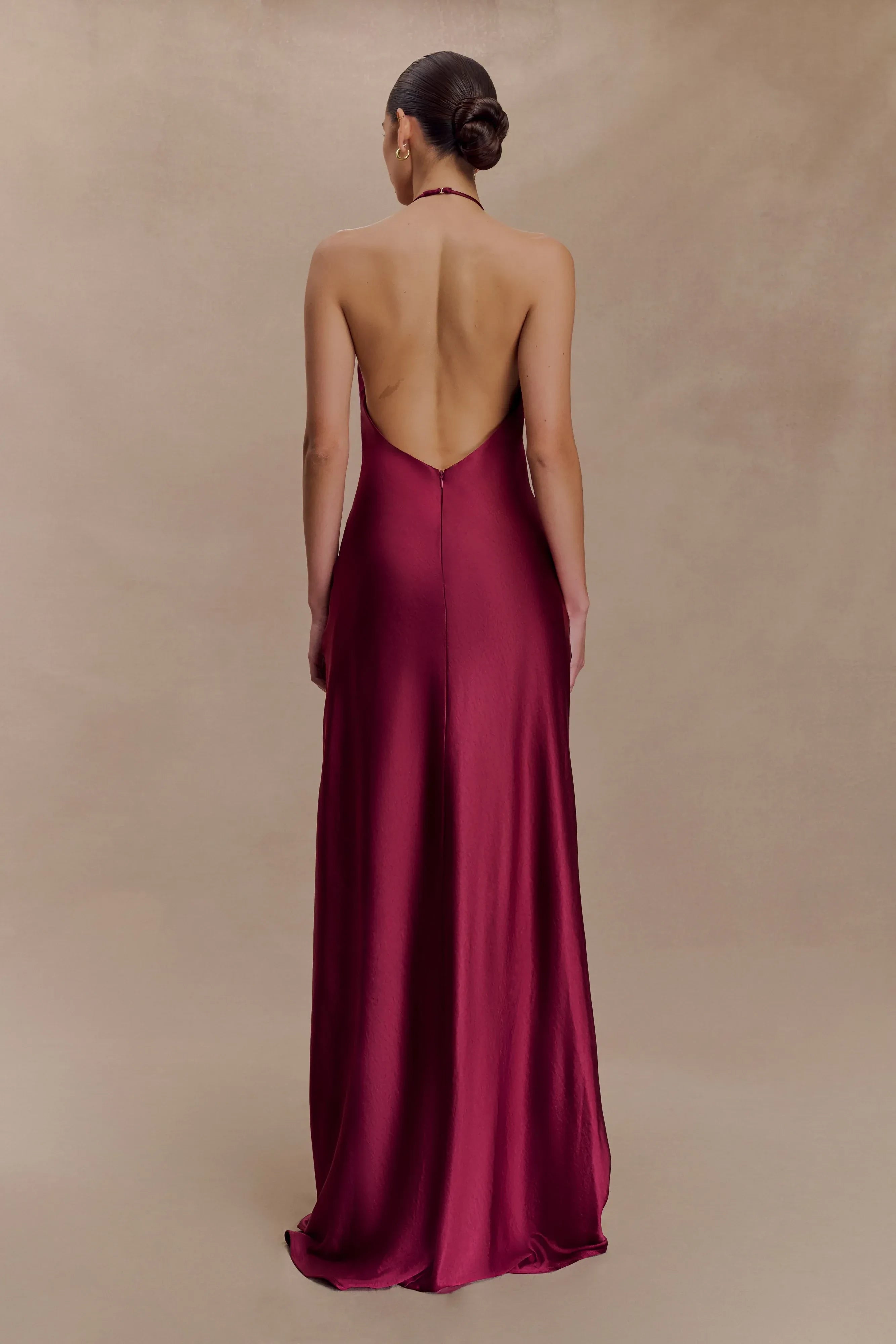 Charming Sheath Halter Neck Sleeveless Open Back Floor Length Prom Dress
