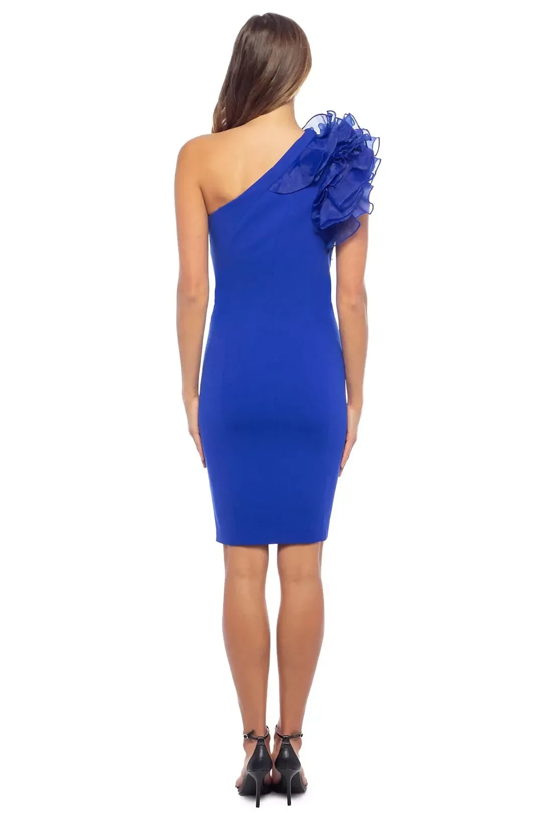 Charming Sheath One Shoulder Sleeveless Plain Back Knee Length Mother of the Bride Dress