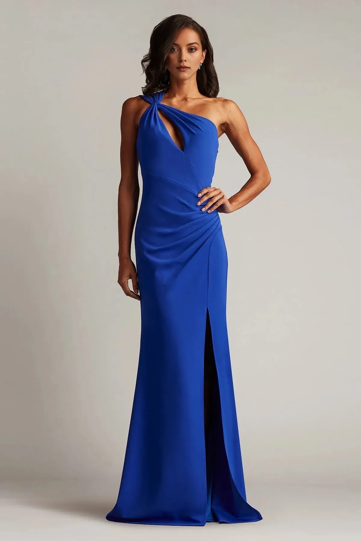 Chic Mermaid One-Shoulder Sleeveless Cutout-Back Floor-Length Prom Dress