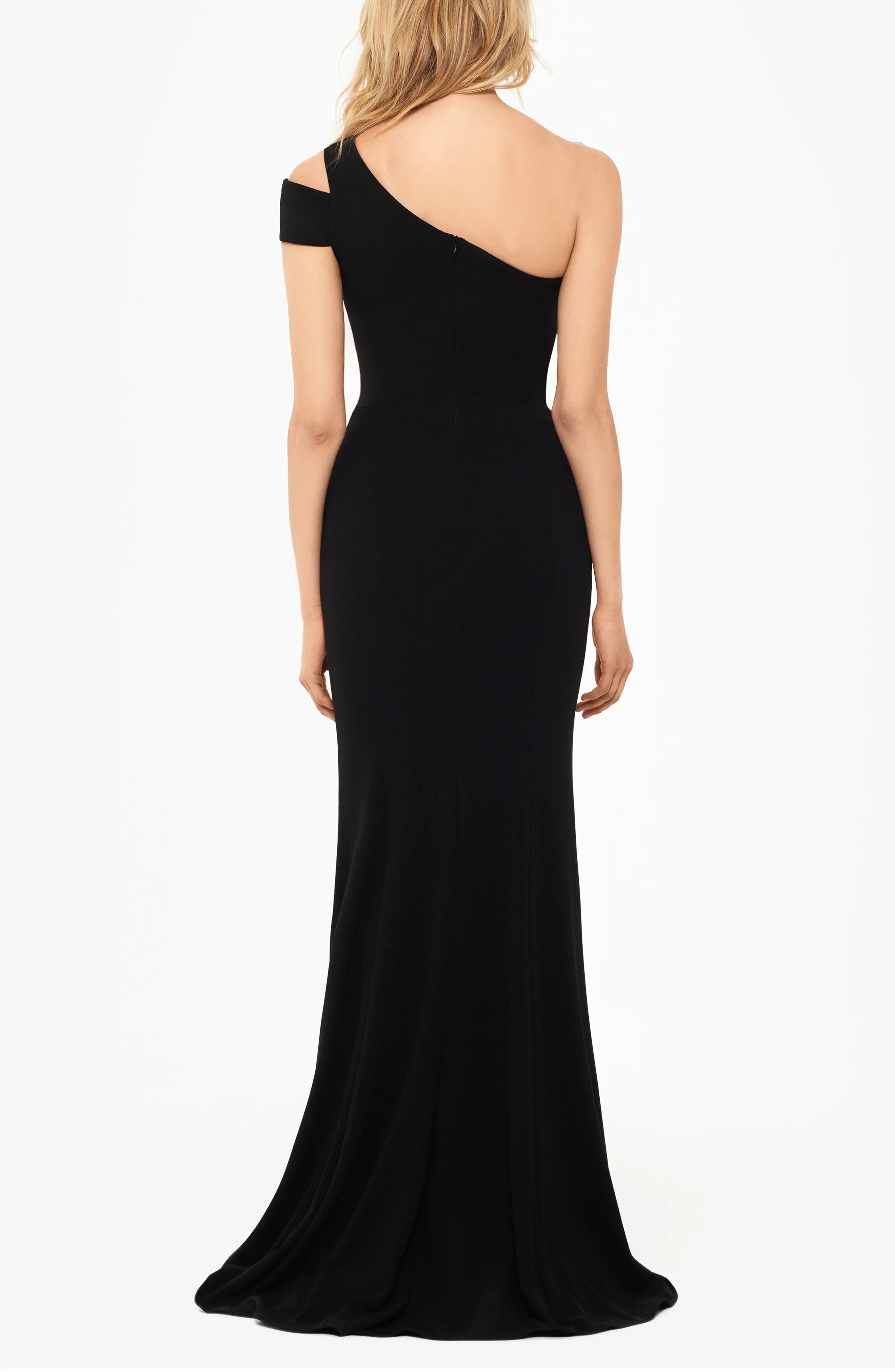 Chic Trumpet One Shoulder Cutout Neck Zipper Back Train For Women Evening Dress