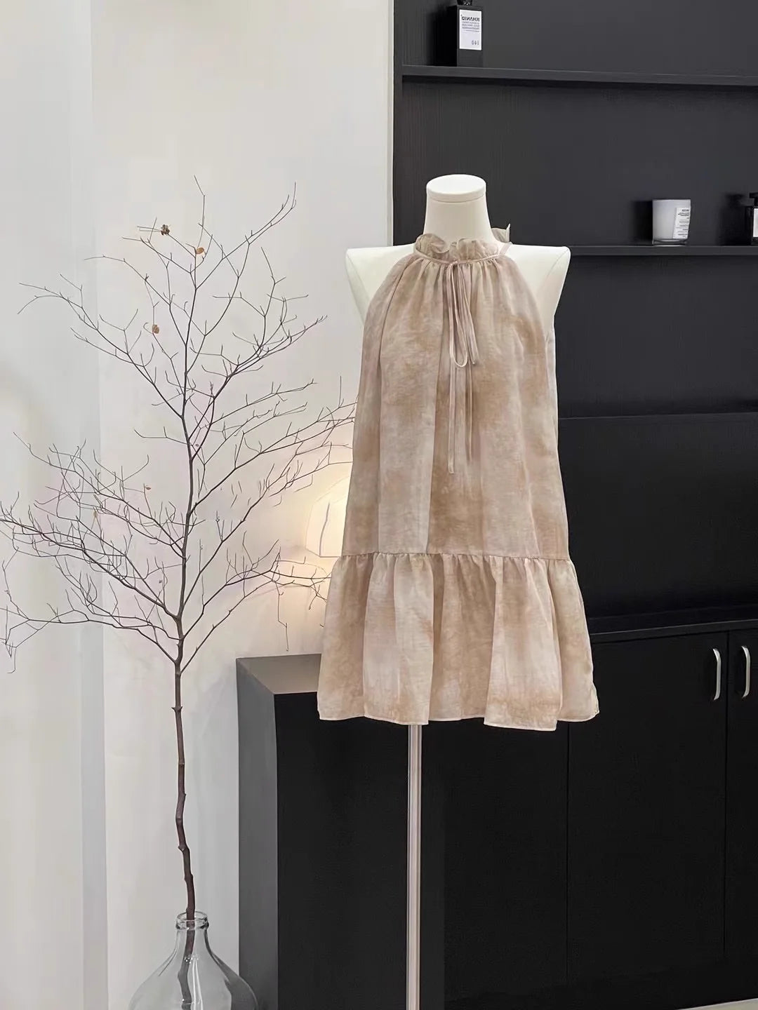 Chic A Line Halter Short Women's Holiday Dresses simple gentle atmospheric and unique desi Bring summer colors to enhance whiteness