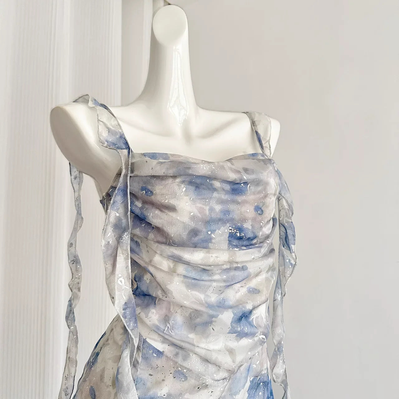 Classy Floral A Line Short Party Dress Vacation Dress simple gentle atmospheric and unique desi Bring summer colors to enhance whiteness