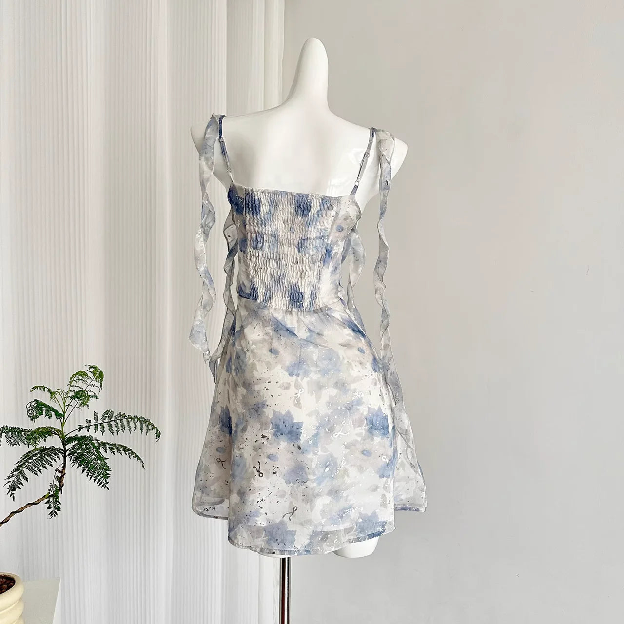 Classy Floral A Line Short Party Dress Vacation Dress simple gentle atmospheric and unique desi Bring summer colors to enhance whiteness