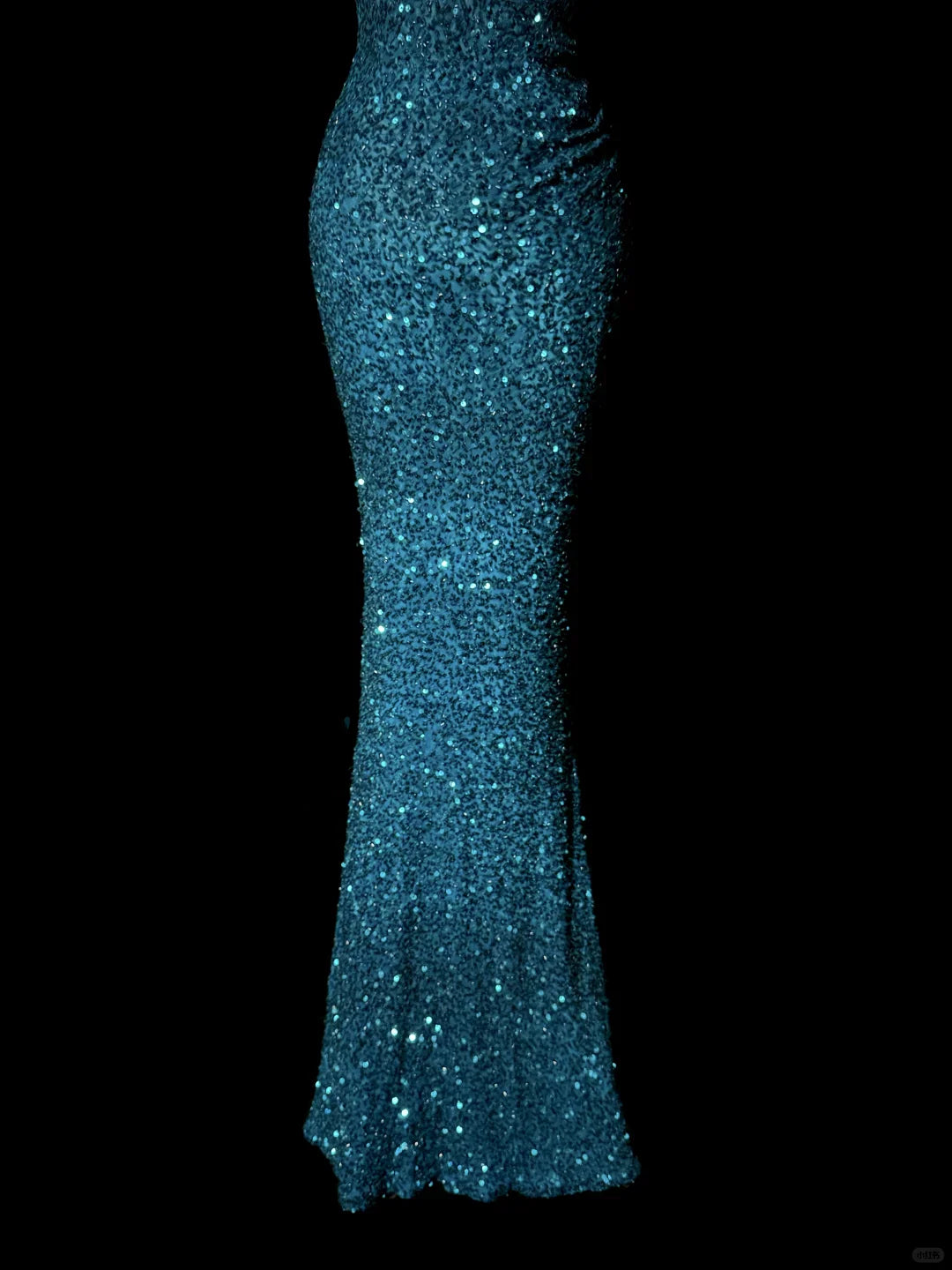 Classy Mermaid One Shoulder Blue Sequin Beads Long Evening Dress Prom Dresses simple gentle atmospheric and unique desi Bring summer colors to enhance whiteness