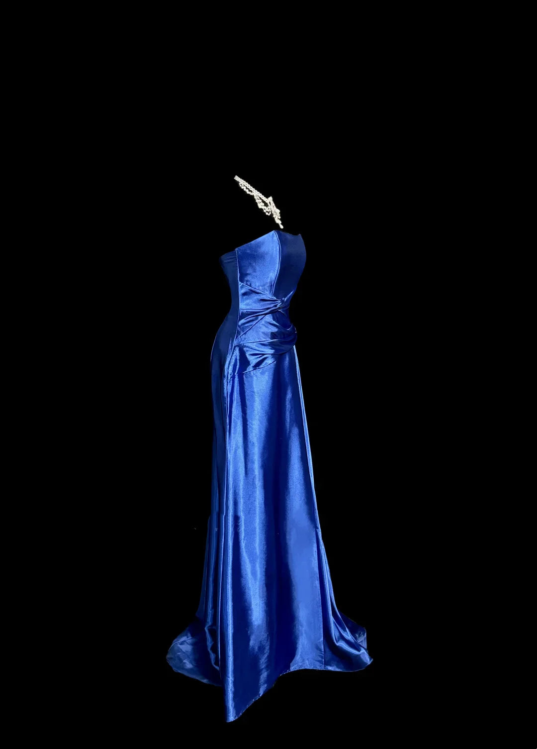 Classy Mermaid Royal Blue Satin Maxi Dress Evening Dress Long Prom Dresses simple gentle atmospheric and unique desi Bring summer colors to enhance whiteness