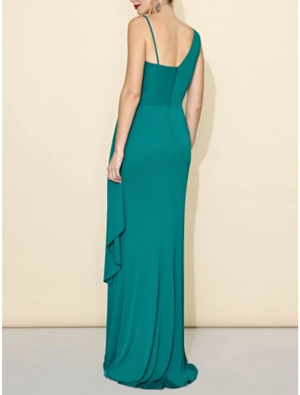 Column One-Shoulder Floor-length Long Bridesmaid Dresses simple gentle atmospheric and unique desi Bring summer colors to enhance whiteness