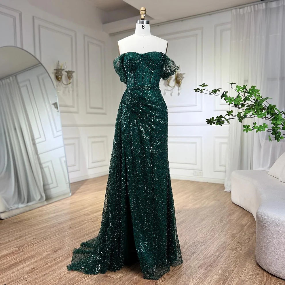 Column Strapless Floor-length Long Prom Dresses With Sequins simple gentle atmospheric and unique desi Bring summer colors to enhance whiteness