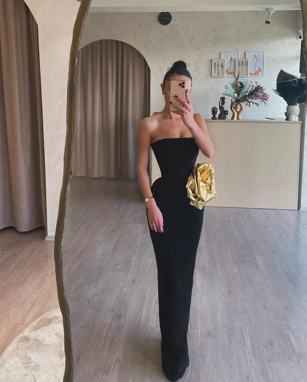 Column Strapless Sleeveless Floor-Length Long Evening Dresses With Sash simple gentle atmospheric and unique desi Bring summer colors to enhance whiteness