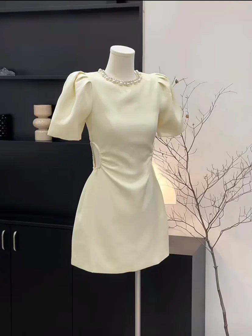 Cute A Line Scoop Neckline Short Women's Holiday Dresses simple gentle atmospheric and unique desi Bring summer colors to enhance whiteness