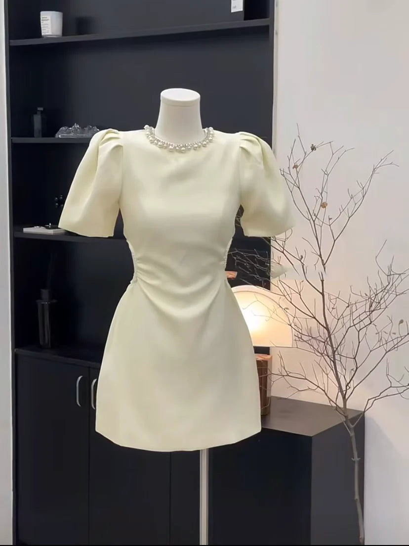 Cute A Line Scoop Neckline Short Women's Holiday Dresses simple gentle atmospheric and unique desi Bring summer colors to enhance whiteness