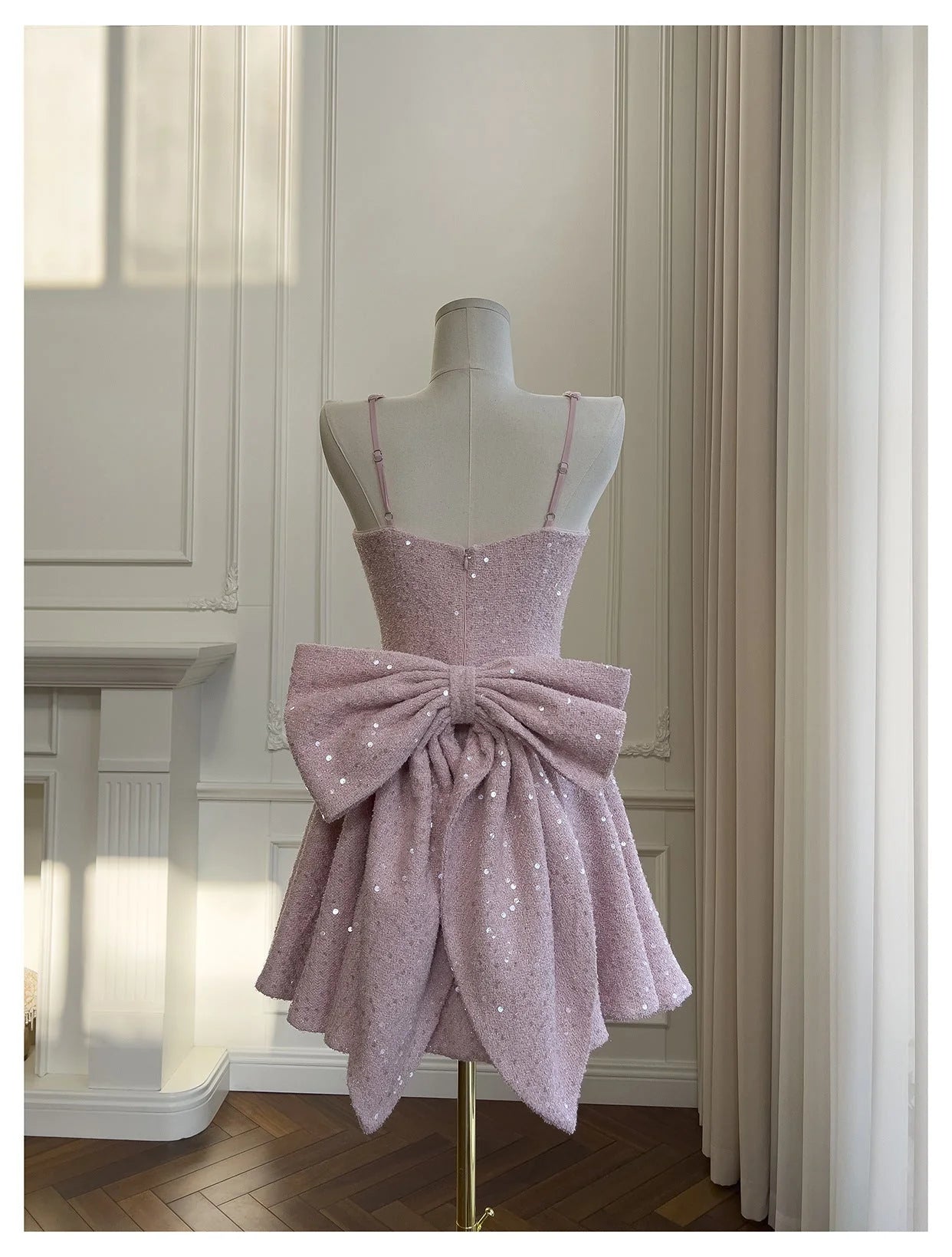 Cute A Line Square Pink Sequin Formal 8th Grade Homecoming Dresses Middle School Short Cocktail Gowns Graduation Dress Hoco Outfits simple gentle atmospheric and unique desi Bring summer colors to enhance whiteness