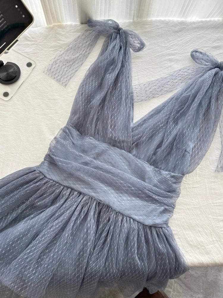 Cute A Line V Neck Tulle Gray Formal 8th Grade Homecoming Dresses Middle School Short Cocktail Gowns Graduation Dress Hoco Outfits simple gentle atmospheric and unique desi Bring summer colors to enhance whiteness