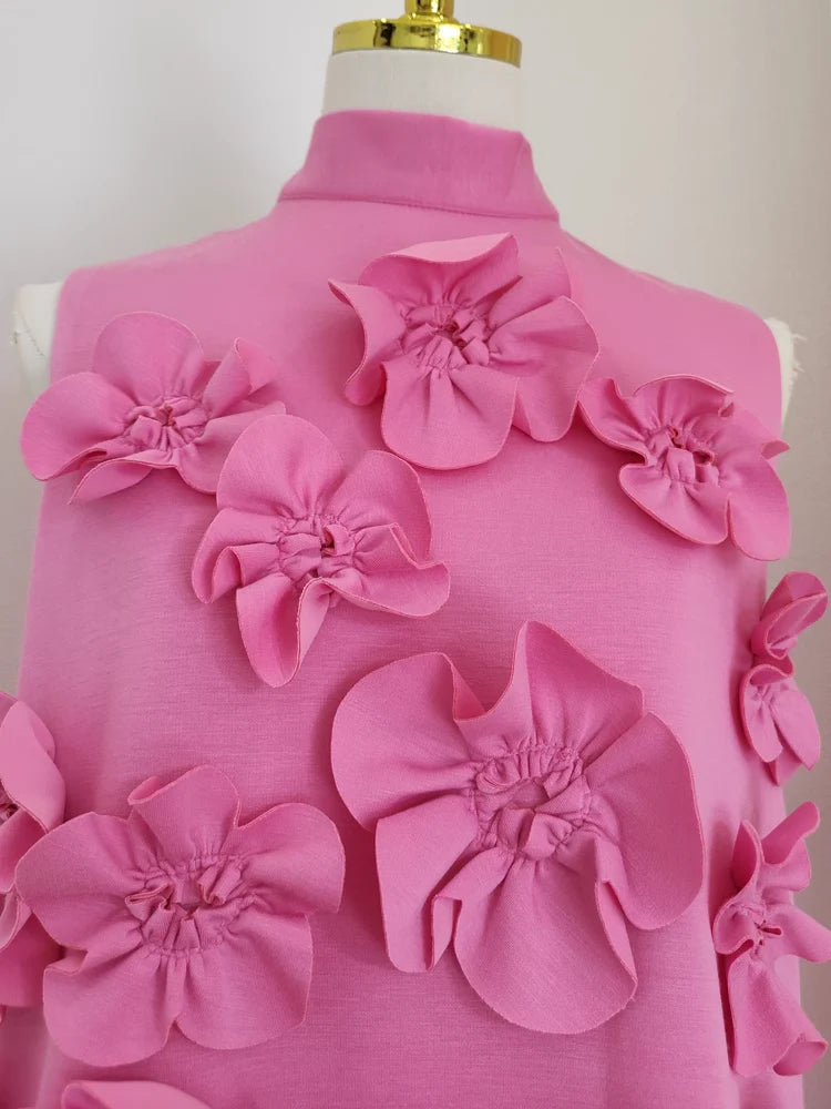 Cute A line High Neckline Pink Satin Short Homecoming Dresses Birthday Outfits simple gentle atmospheric and unique desi Bring summer colors to enhance whiteness