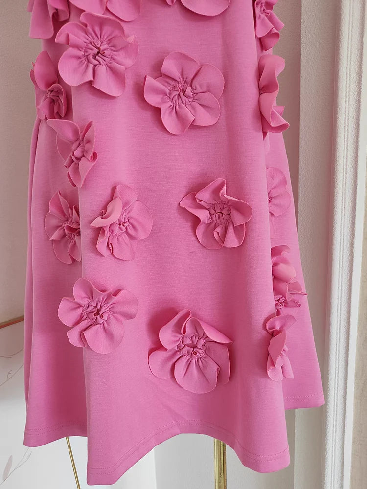 Cute A line High Neckline Pink Satin Short Homecoming Dresses Birthday Outfits simple gentle atmospheric and unique desi Bring summer colors to enhance whiteness