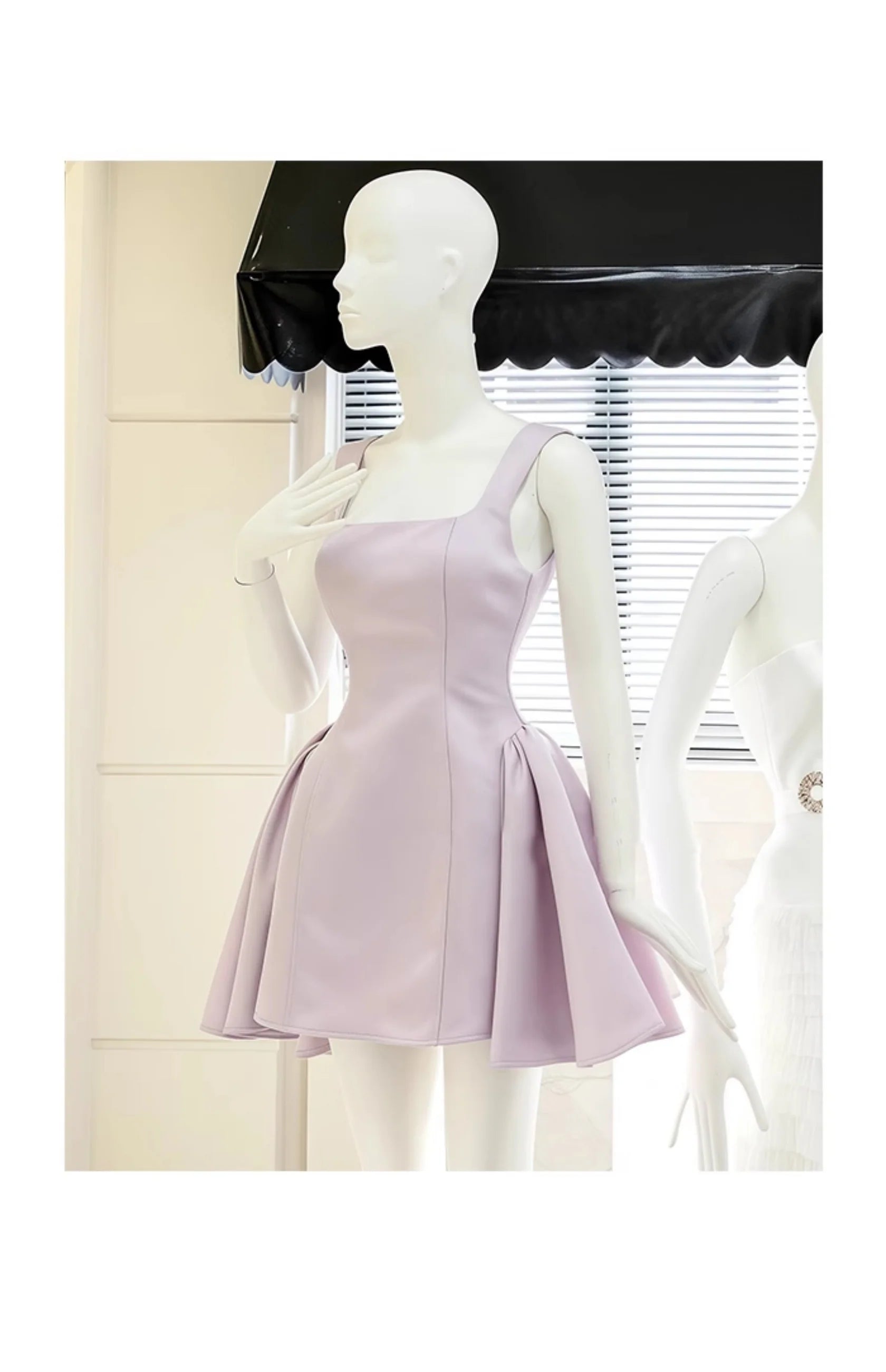 Cute A line Square Neck Lilac Party Dresses Short Formal Homecoming Dresses Night Chic Elegant Short Dresses Cocktail Dress 16th Birthday Outfits Hoco Dresses