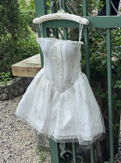 Cute A line Strapless White Party Dresses Short Formal Homecoming Dresses Night Chic Elegant Cocktail Dresses 16th Birthday Outfits Hoco Dress